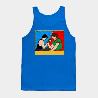 Funny Colorful Arm Wrestling Tank Top